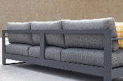 Salon  canapé de jardin design aluminium haut de gamme - IRIS BIS NOIR