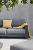 Canapé 2 places design haut de gamme en aluminium - IRIS NOIR