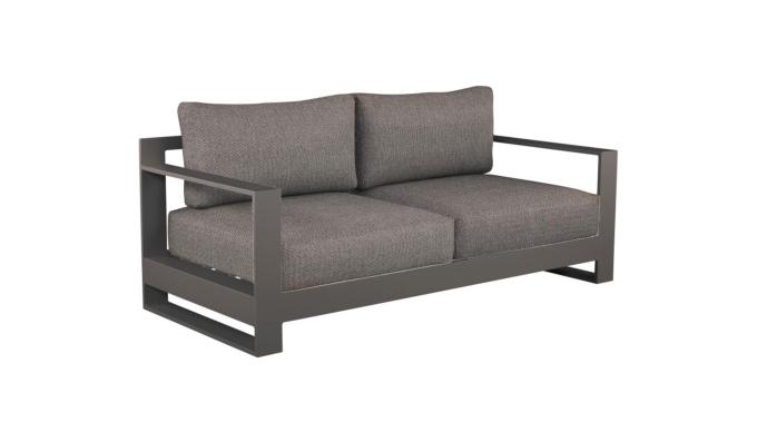 Canapé 2 places design haut de gamme en aluminium - IRIS NOIR